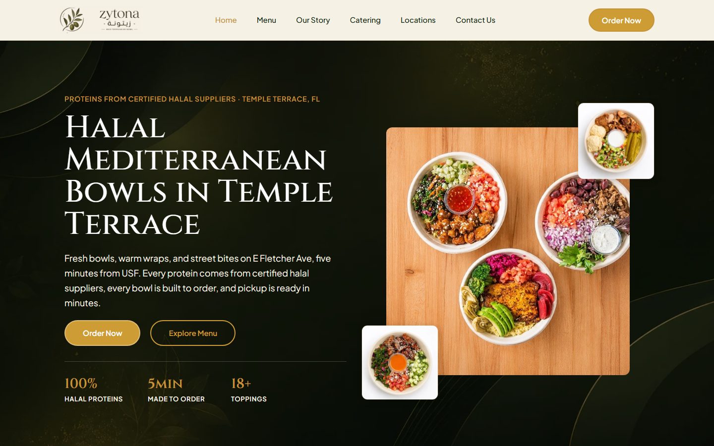The Zytona Mediterranean Bowl website